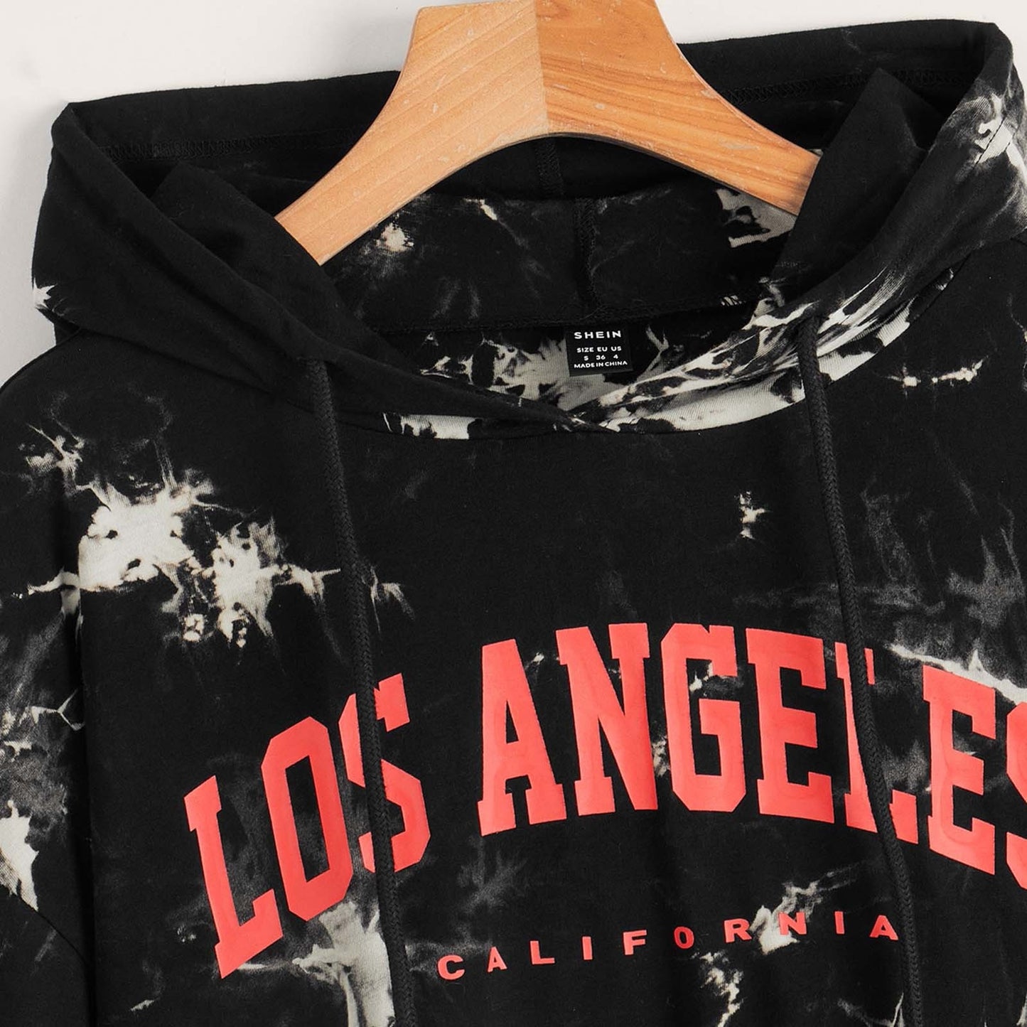 Los Angeles Letter Print Hoodies Women