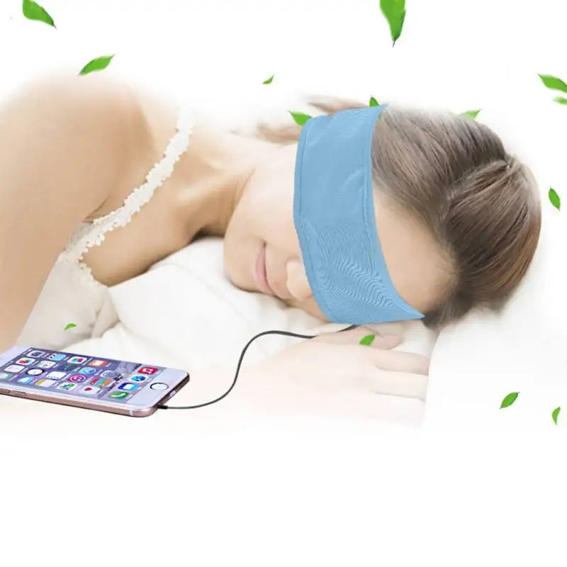 Soft Sleeping Aid Wired Stereo Music Earphone Washable Sleep Headset blindfold