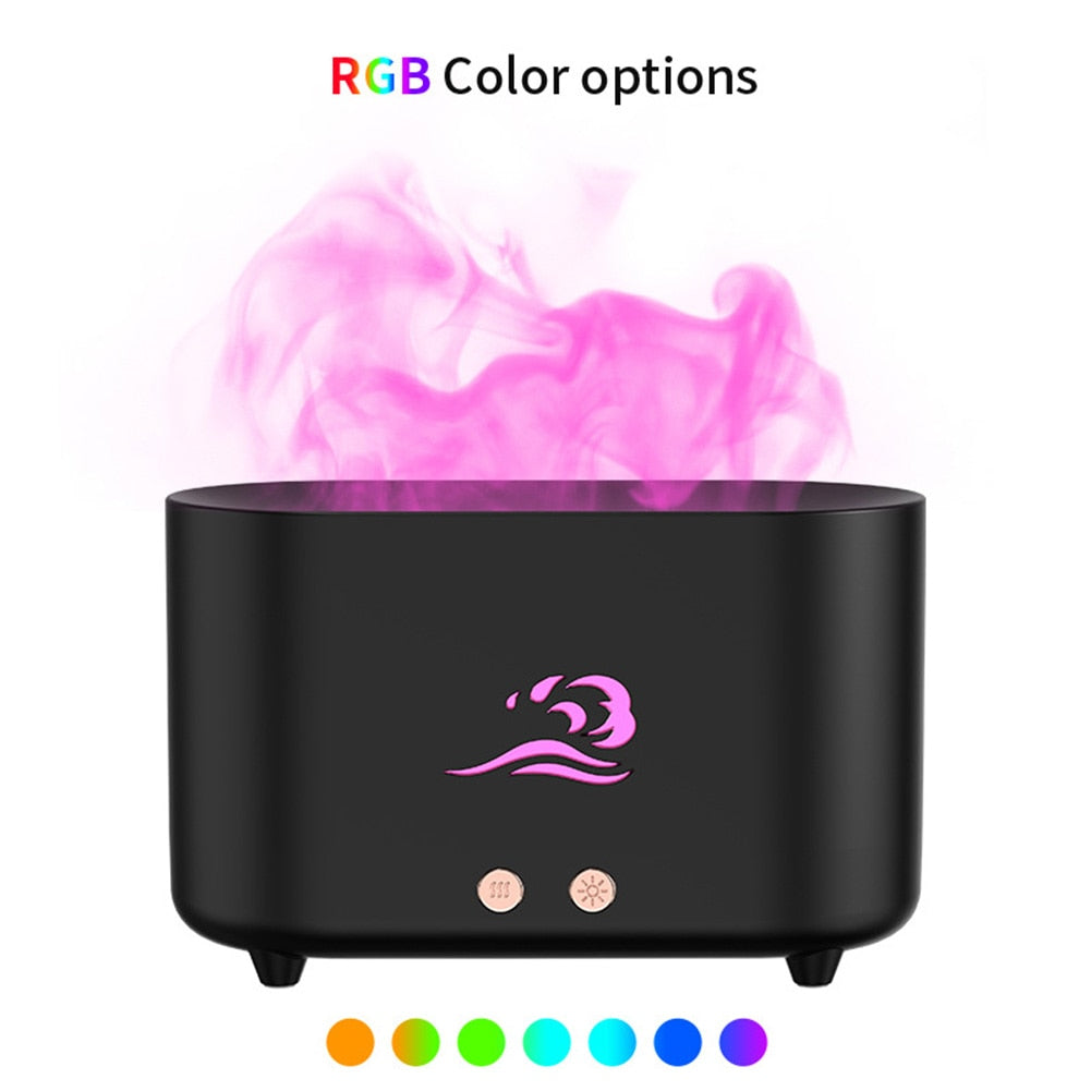 Flame Air Humidifier 250ml Ultrasonic Essential Oil Diffuser - peterkaczconnect