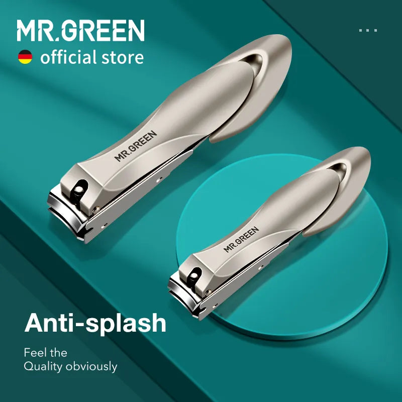 Nail Clippers Stainless Steel Anti Splash Fingernail Cutter