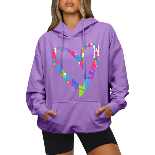 Sweatshirt For Women  Graphic Print Drawstring Pullover Fall