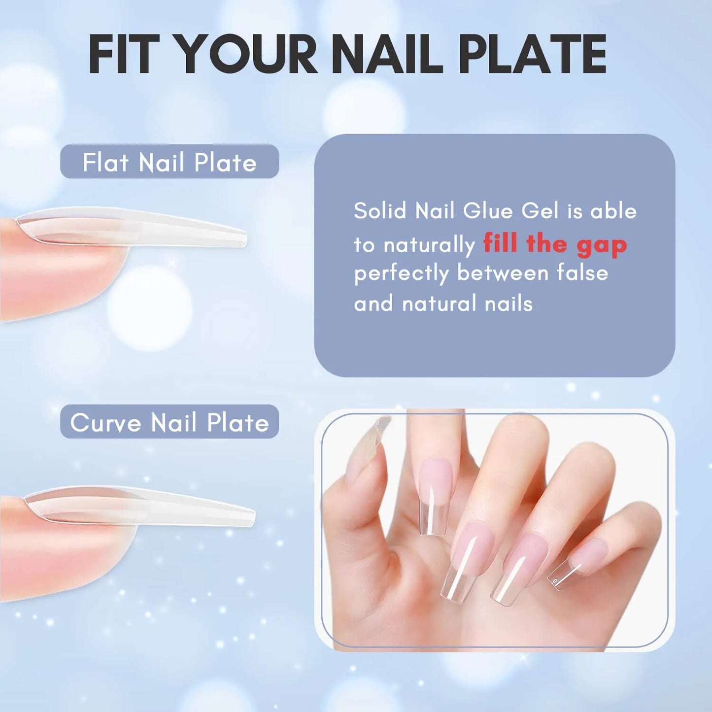 Makartt Solid Nail Gel Glue for Soft Gel Nail Tips