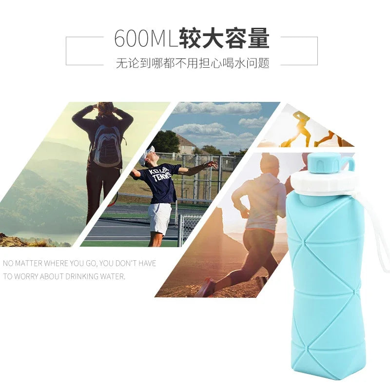 600ML Silicone Folding Water Bottle