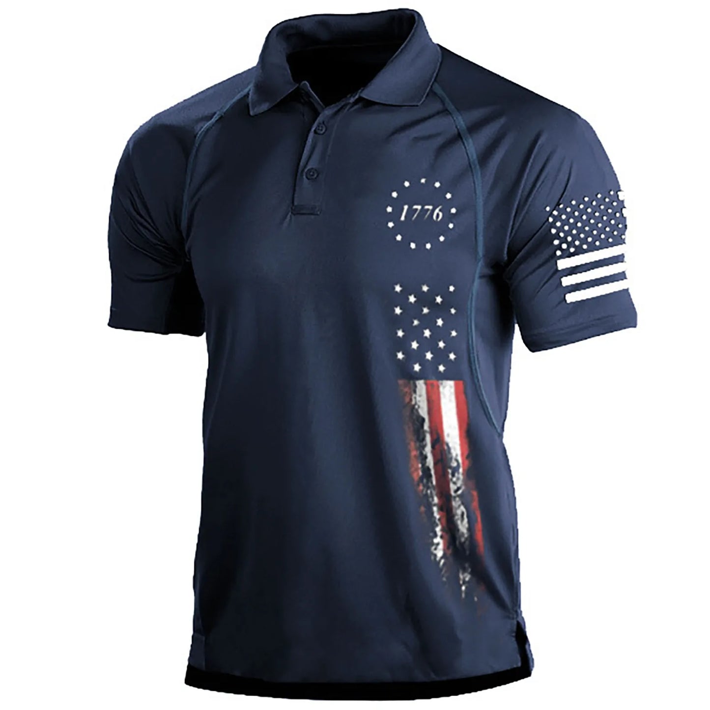 Independence Day Mens Polo Shirts American Flag  Patriotic