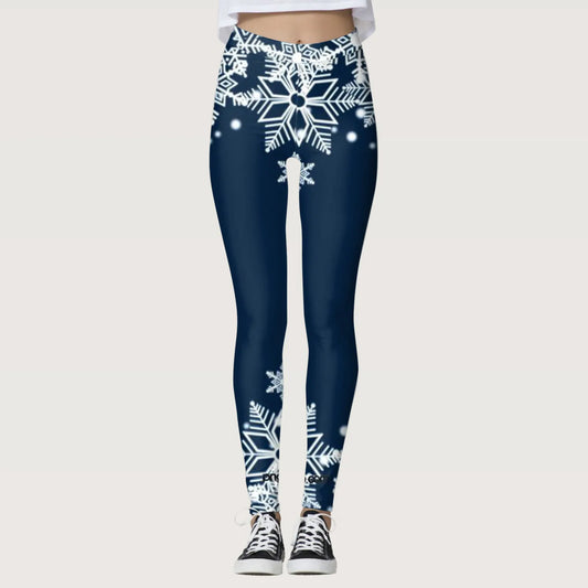 Christmas Printed Dress Pants For Women Yoga Winter