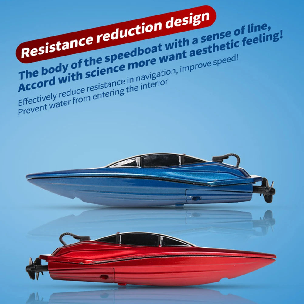 RC Speed Boat Remote Controlled High Speed LED Lamp Waterproof for Kids