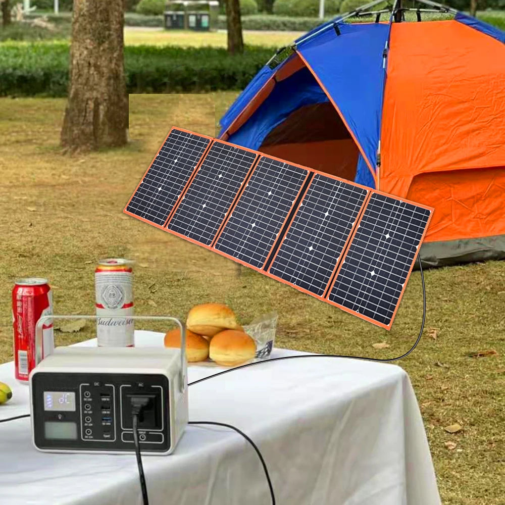 100w Foldable solar panel portable solar charger 12v  5v usb