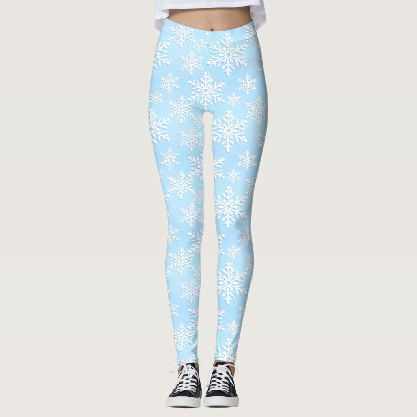 Christmas Printed Dress Pants For Women Yoga Winter