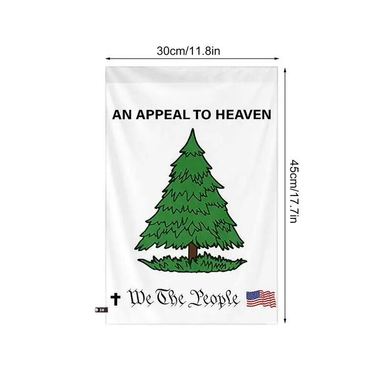 Liberty Tree Flag Garden Outdoor Decor Green Tree Yard Flag Vertical Double Sided We The People American Revolution Liberty