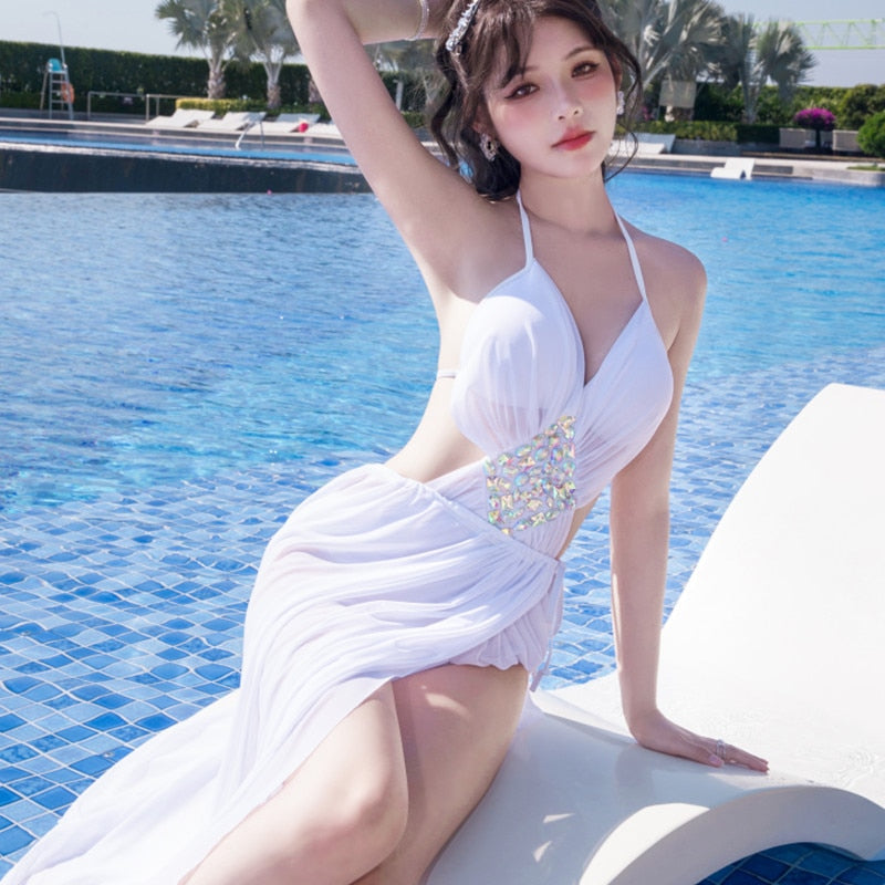 Luxury Swimsuit Cover Up Long Dress