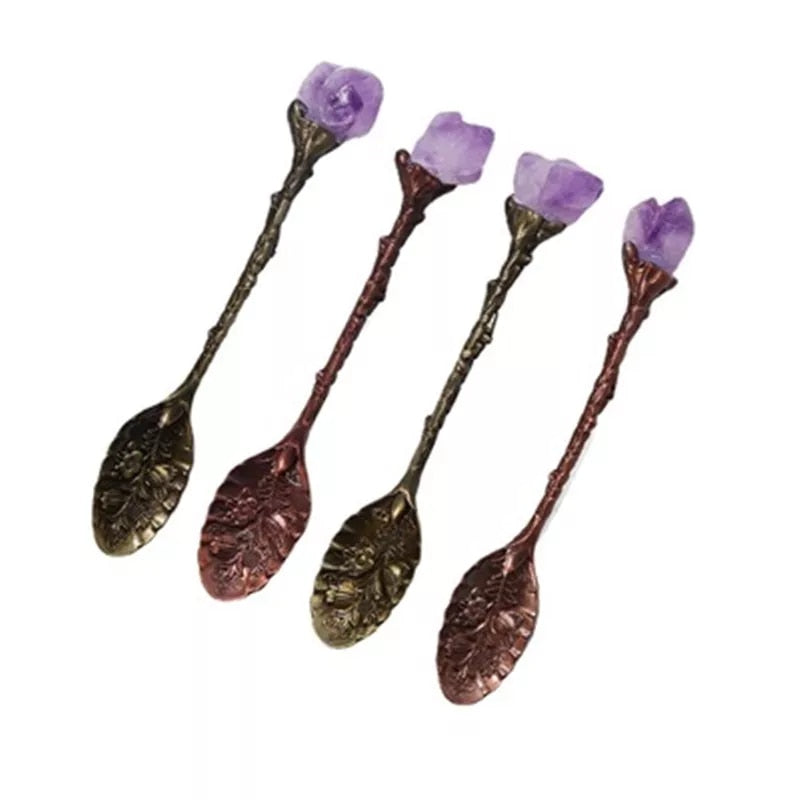 Amethyst Geode Teaspoon For Cup Mug Bowl - peterkaczconnect