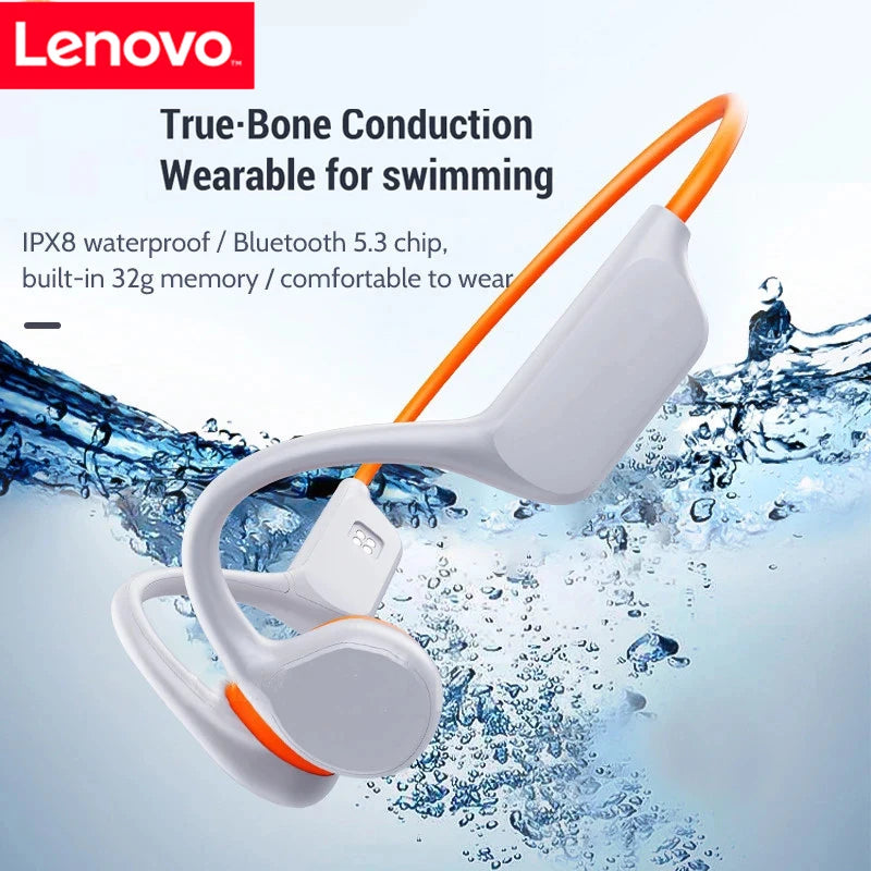 Lenovo Fashion Bone Conduction Bluetooth Earphone Wireless Waterproof