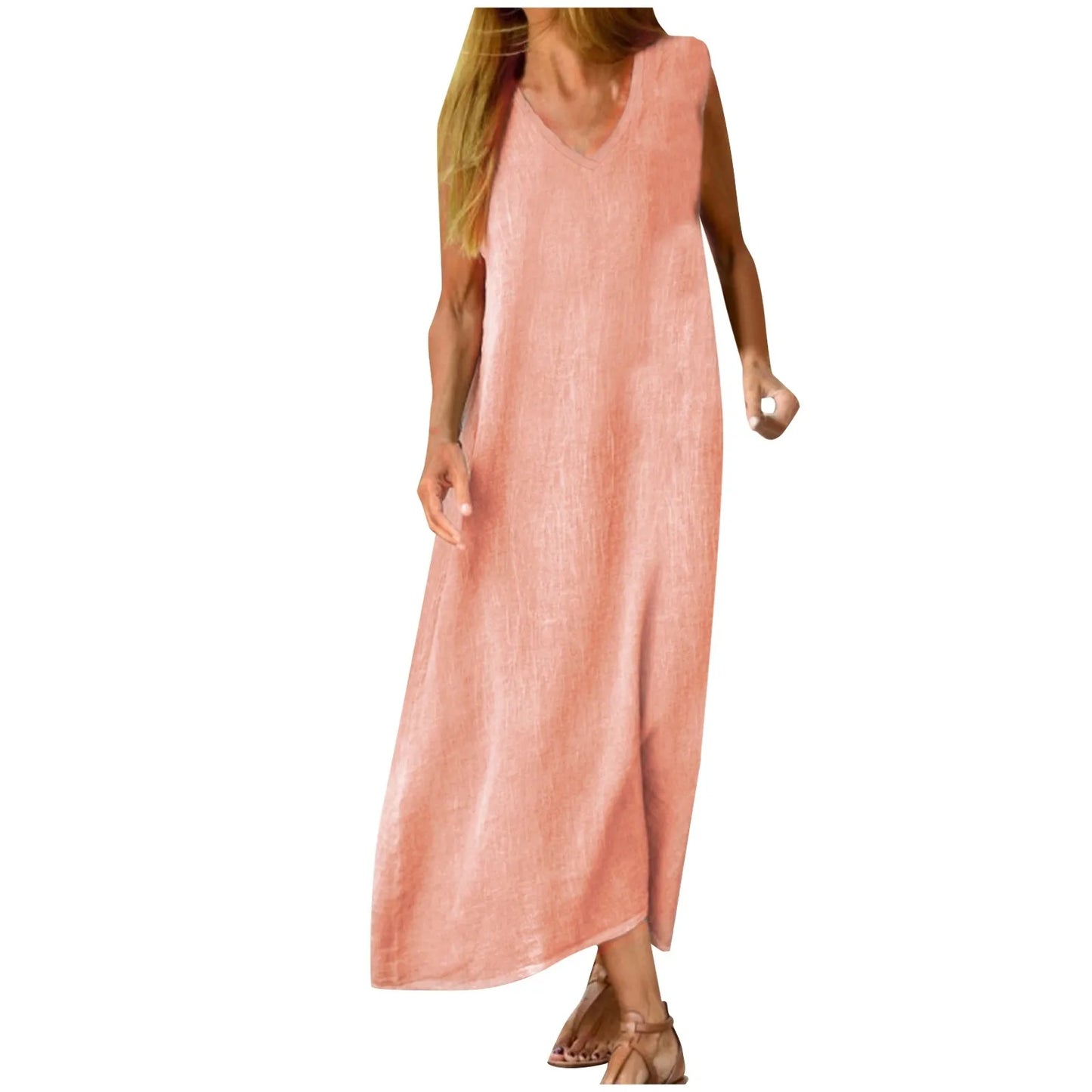 Women'S Sleeveless Summer Long Dress