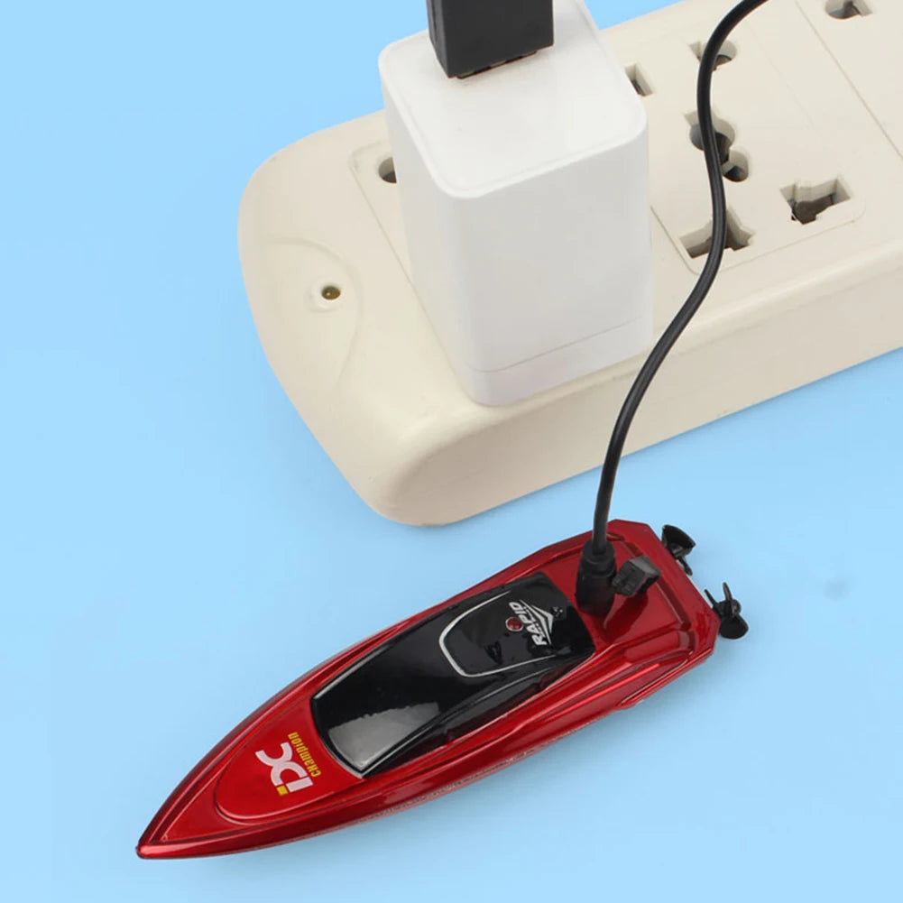 RC Speed Boat Remote Controlled High Speed LED Lamp Waterproof for Kids