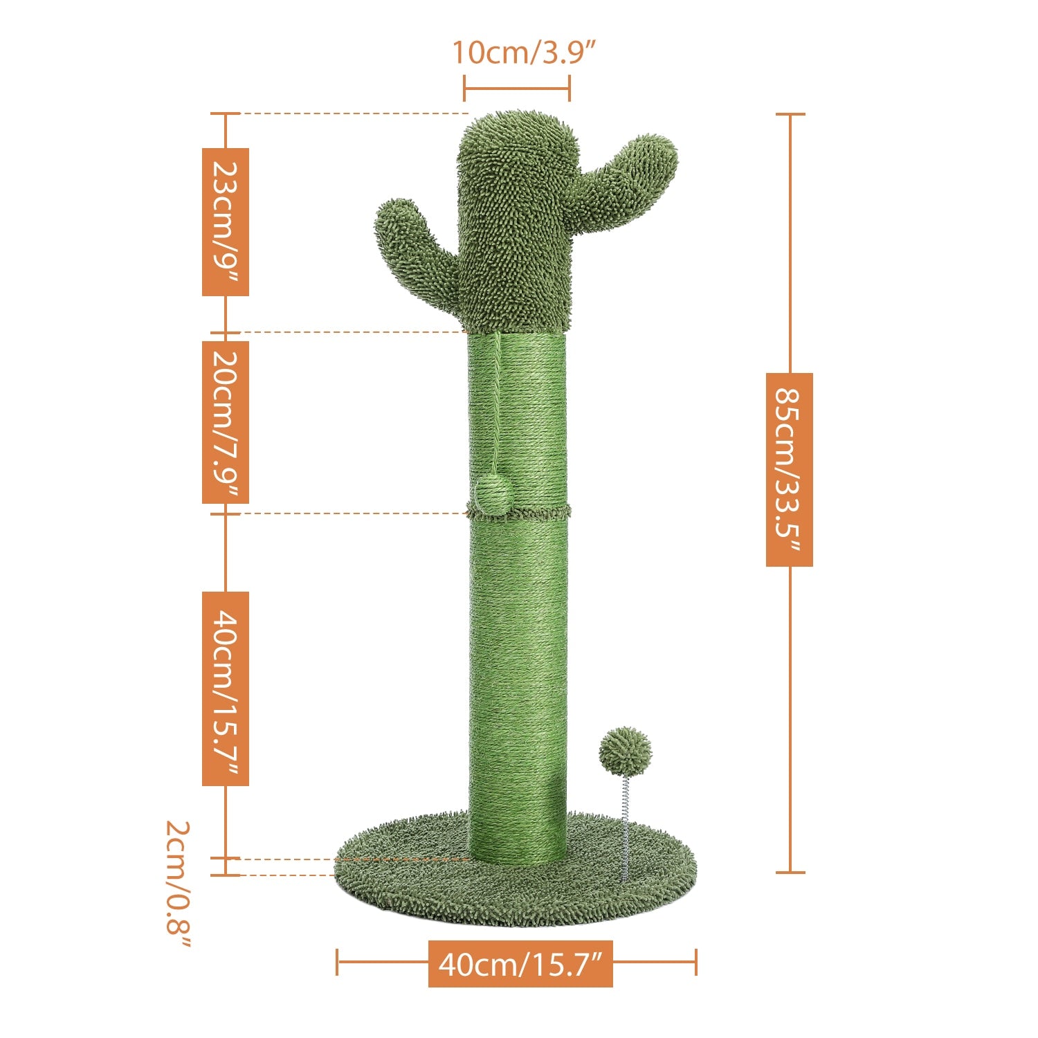 Cute Cactus Cat Tree Toy  Ball Scratching Post - peterkaczconnect