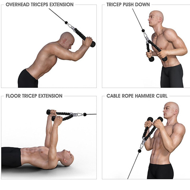 Tricep Rope Abdominal Crunches Cable Pull Down Laterals - peterkaczconnect