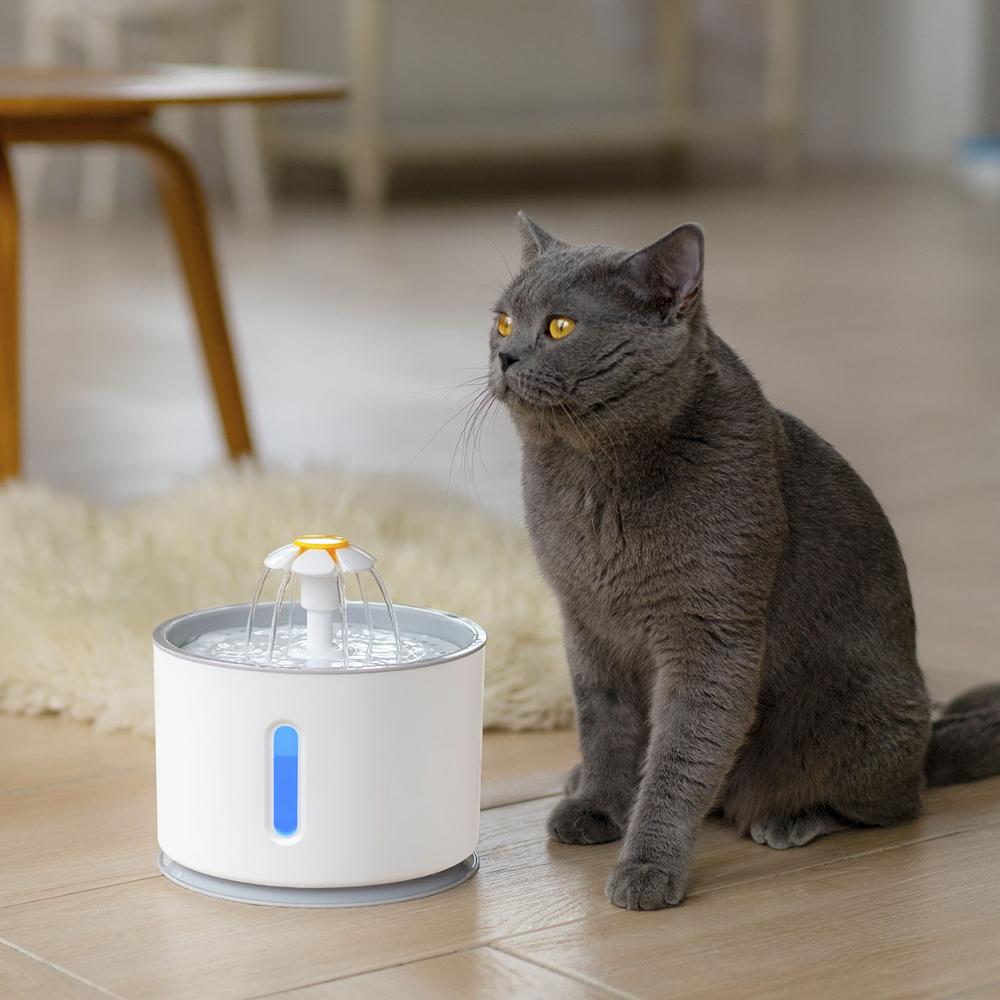 Automatic Cat Water Fountain with LED Lighting Dispenser - peterkaczconnect