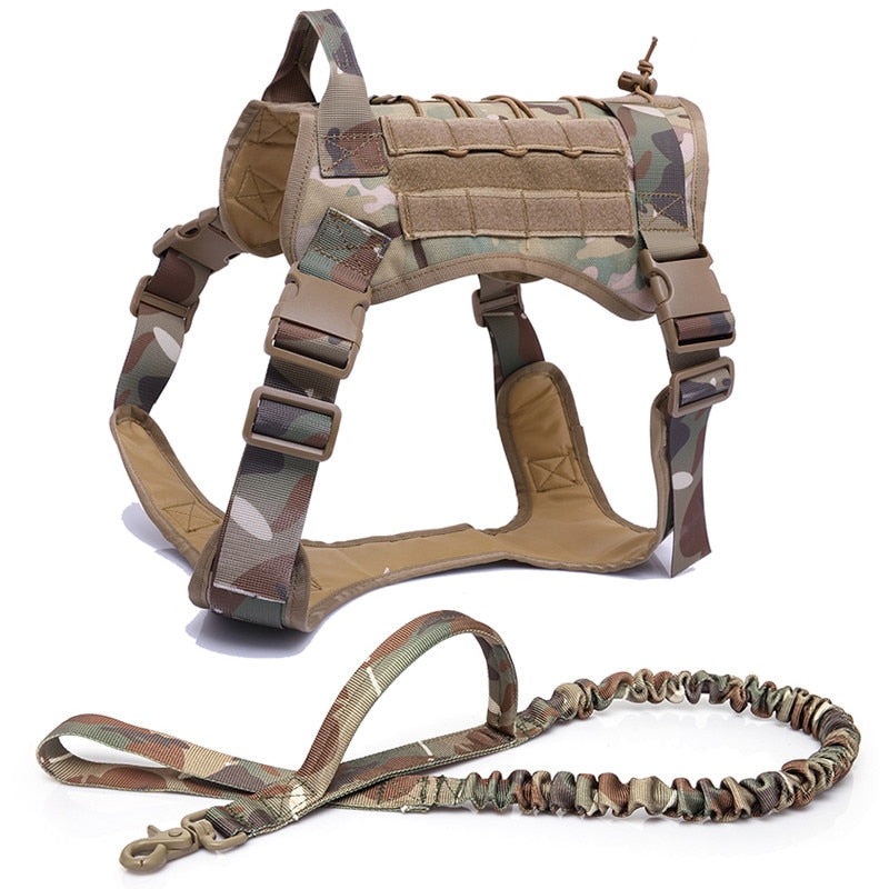 Tactical Dog Harness and Leash Set Military Vest - peterkaczconnect