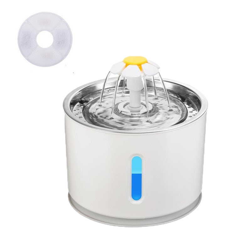 Automatic Cat Water Fountain with LED Lighting Dispenser - peterkaczconnect