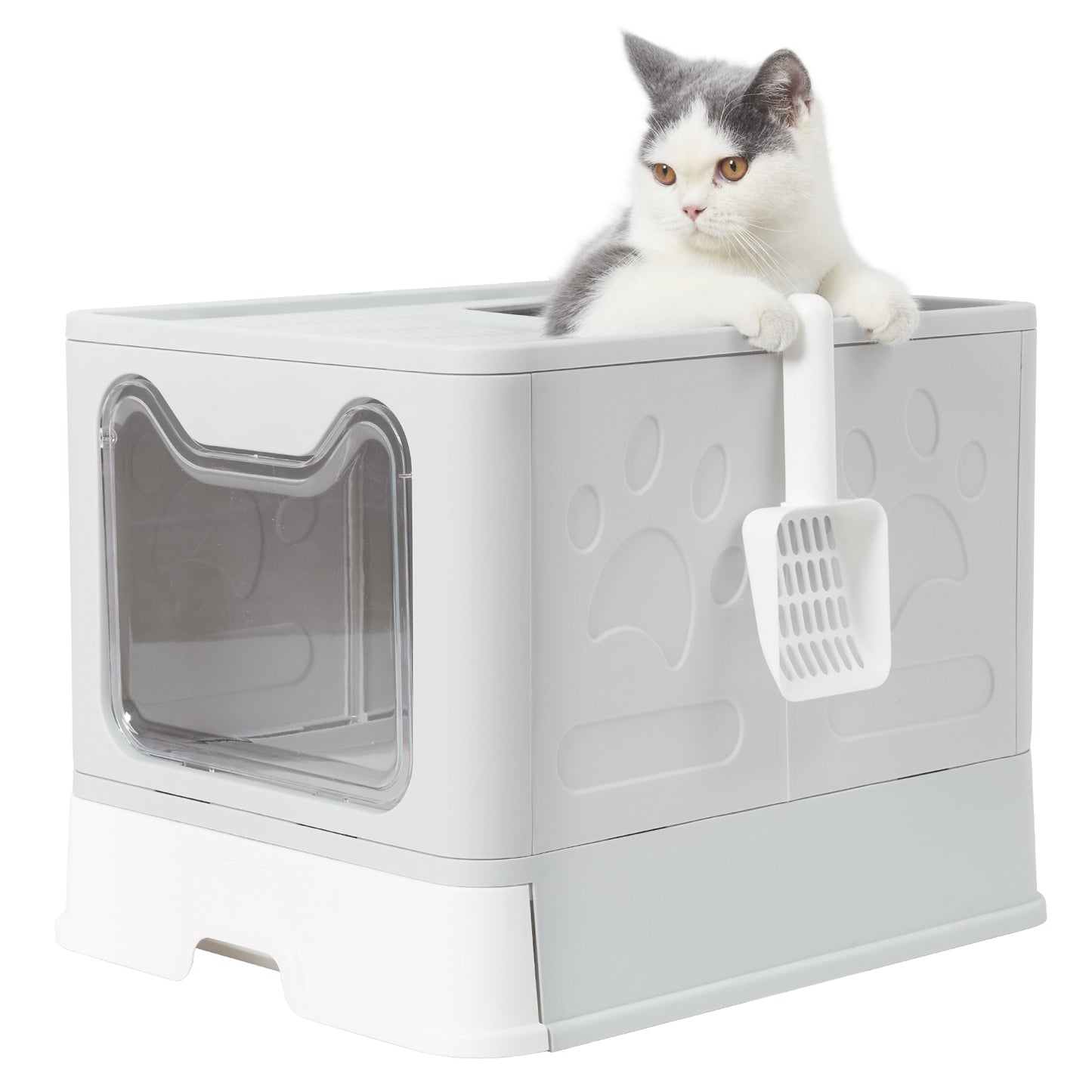 Front Entry Top Exit Litter Box Plastic Scoop - peterkaczconnect