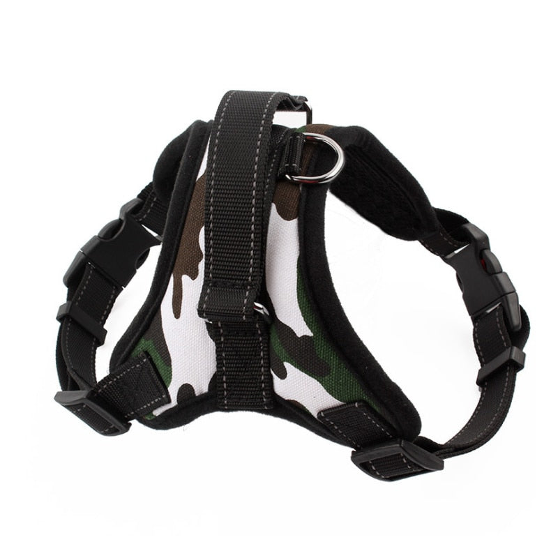 Large Dog Harness Reflective Small Glowing Collar - peterkaczconnect