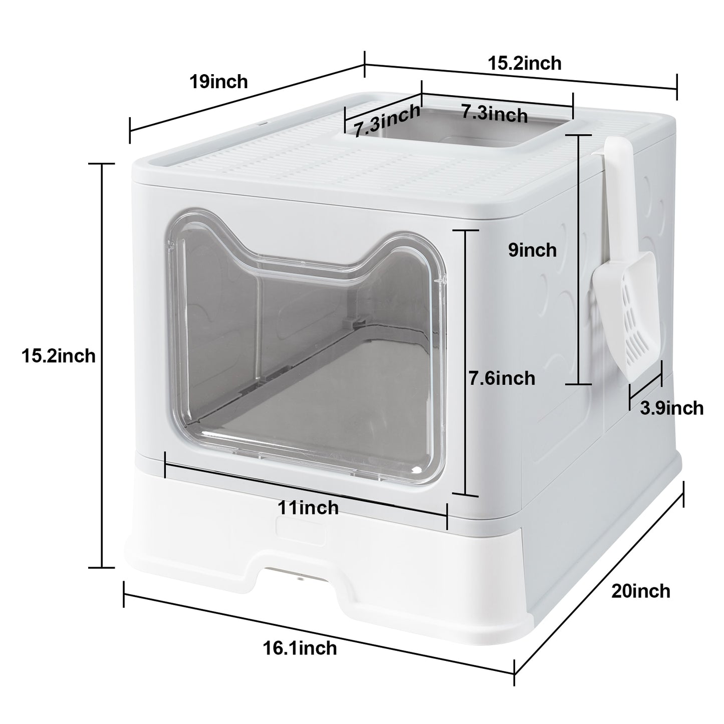 Front Entry Top Exit Litter Box Plastic Scoop - peterkaczconnect