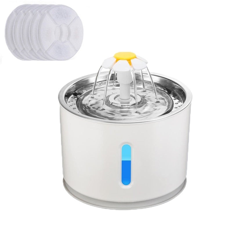 Automatic Cat Water Fountain with LED Lighting Dispenser - peterkaczconnect