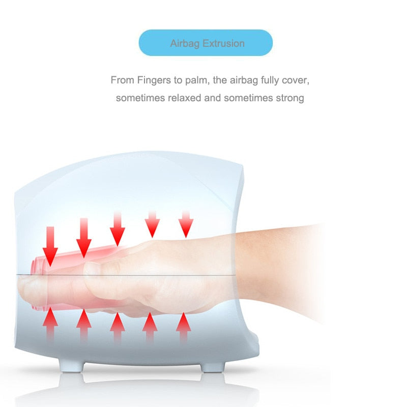 Electric Hand Massager with Air Pressure and Heat Compression - peterkaczconnect