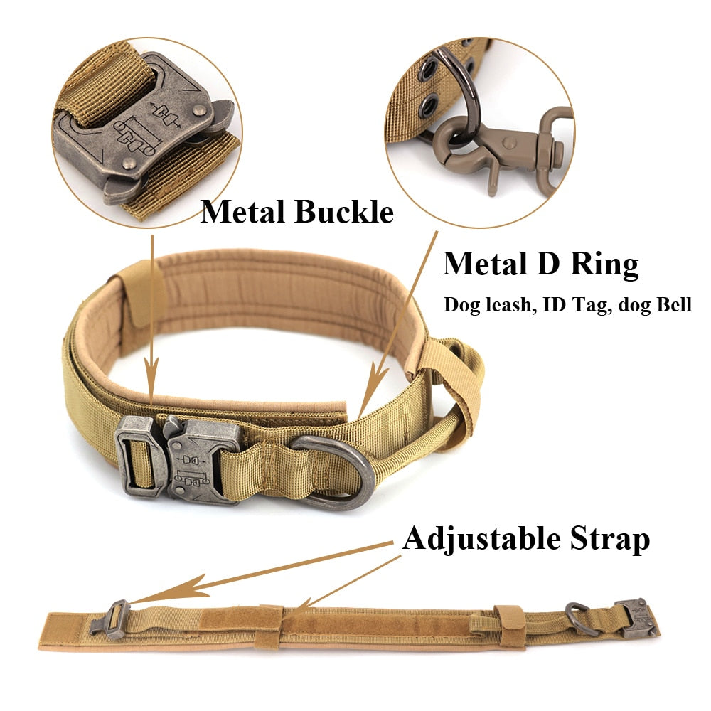 Adjustable Tactical Dog Collar And Leash Set - peterkaczconnect