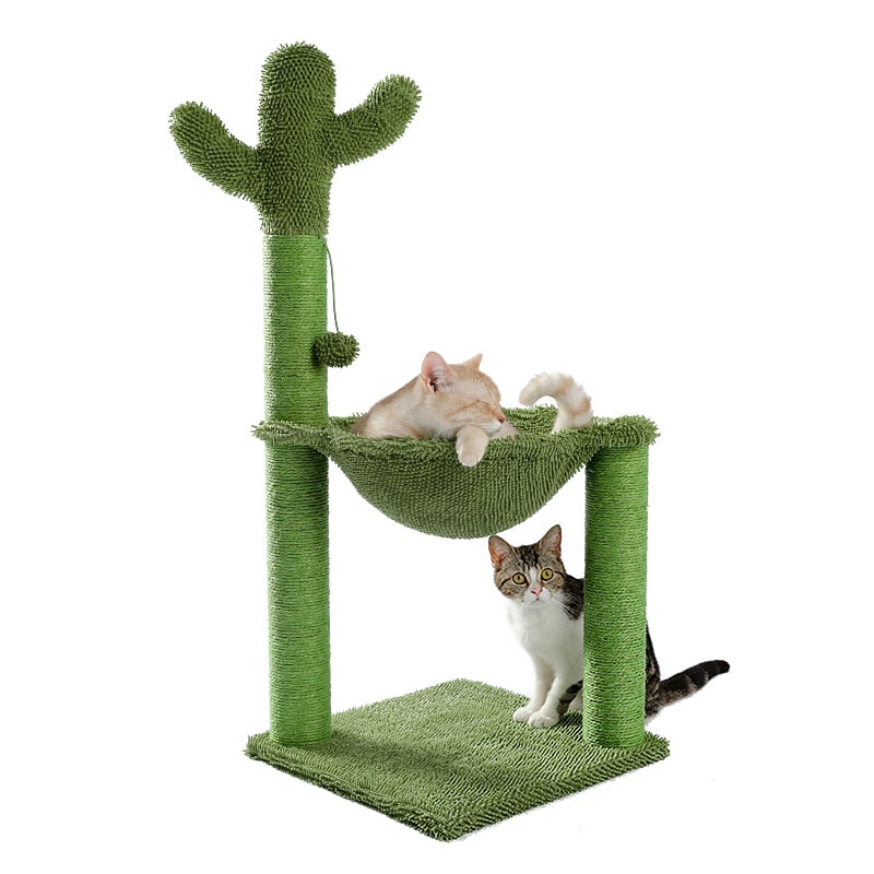 Cactus Cat Scratching Post Spacious Hammock Cats Climbing - peterkaczconnect