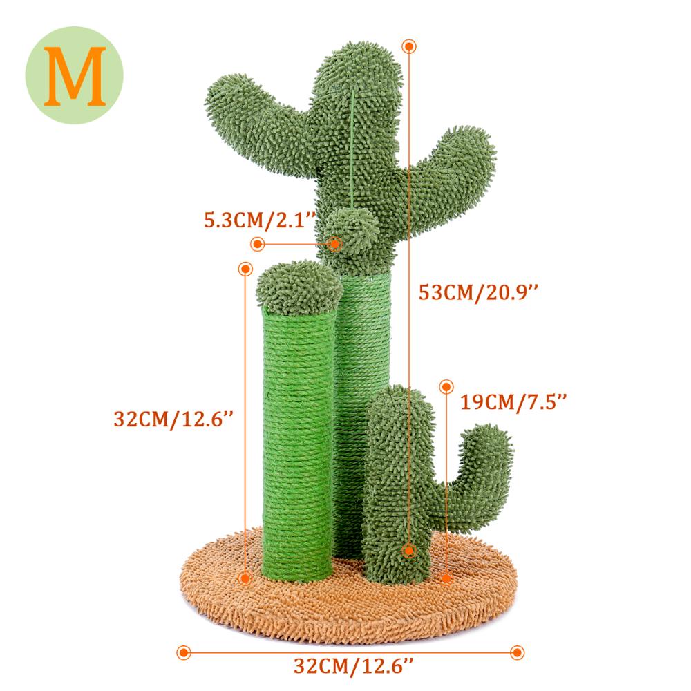 Cute Cactus Cat Tree Toy  Ball Scratching Post - peterkaczconnect