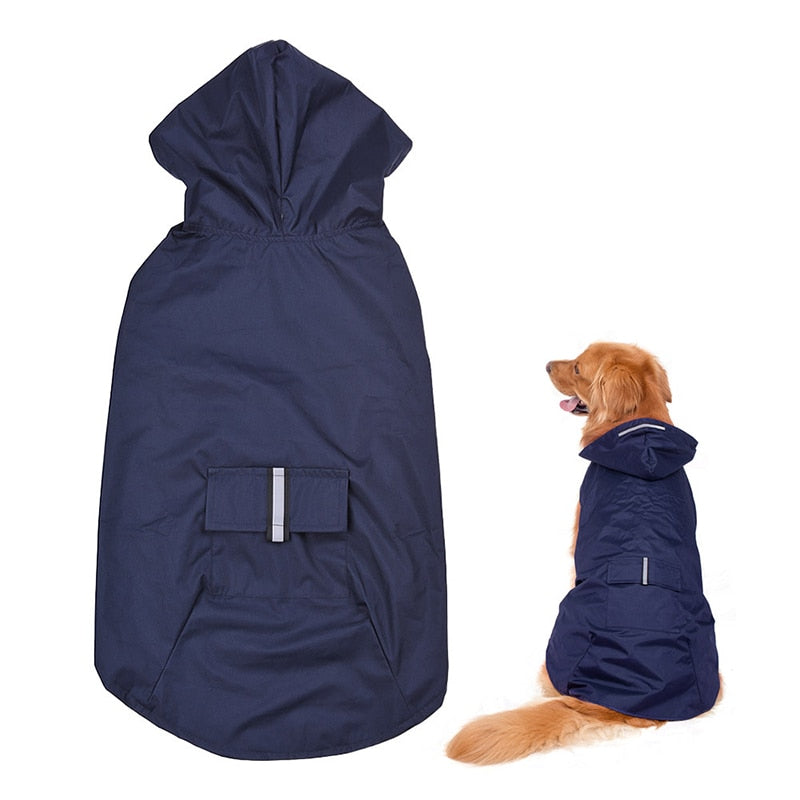 Dog Raincoat Waterproof Large Dogs Reflective poncho - peterkaczconnect