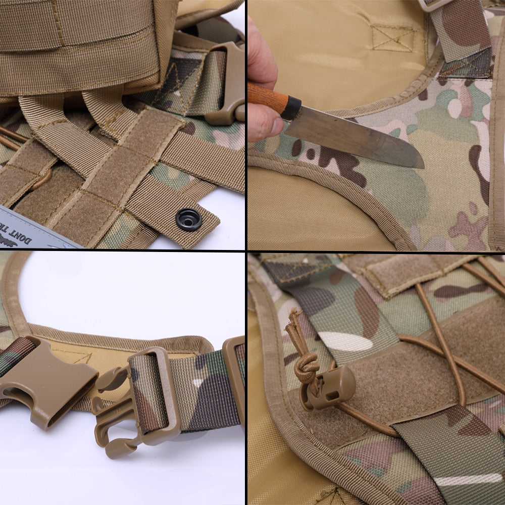 Tactical Dog Harness and Leash Set Military Vest - peterkaczconnect