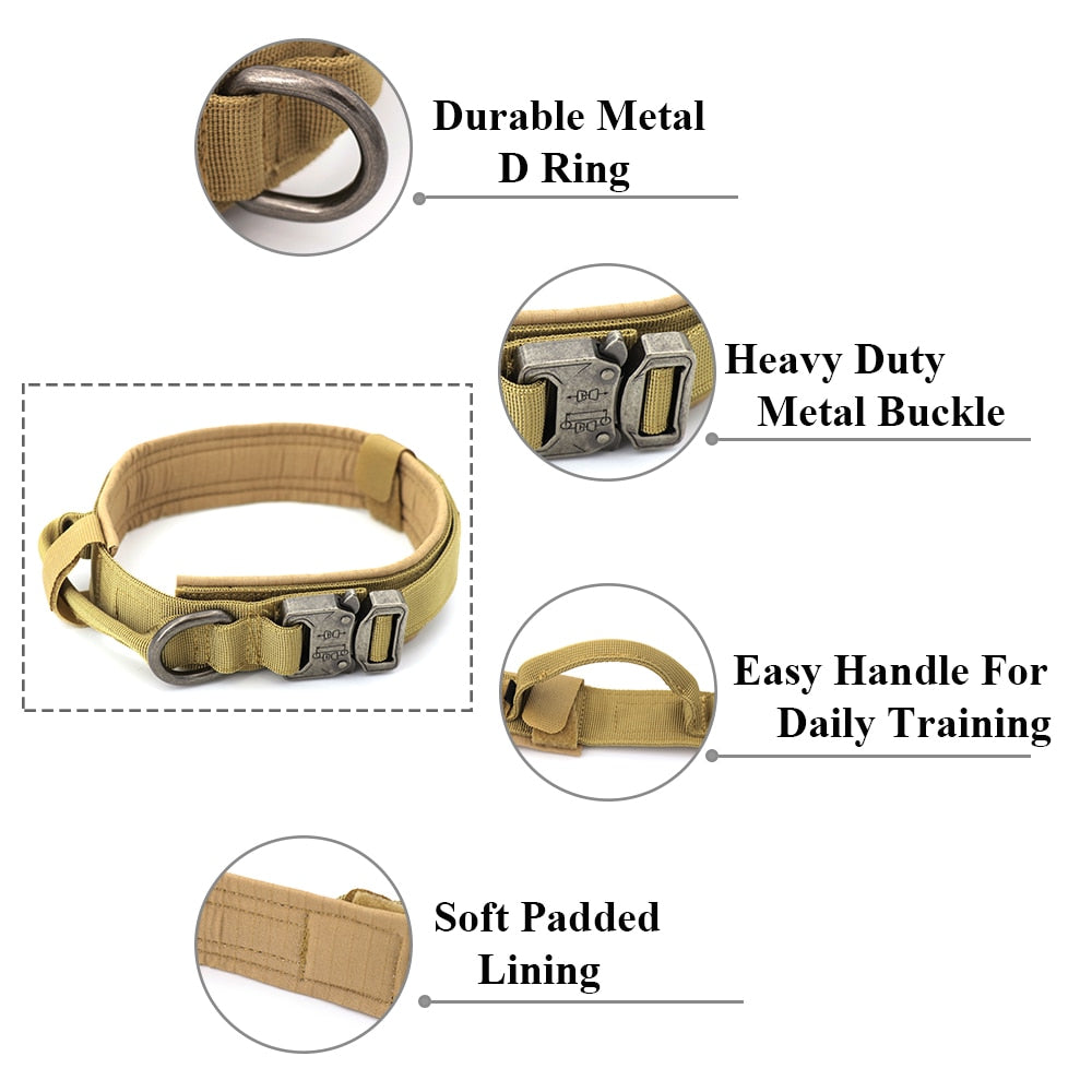 Adjustable Tactical Dog Collar And Leash Set - peterkaczconnect