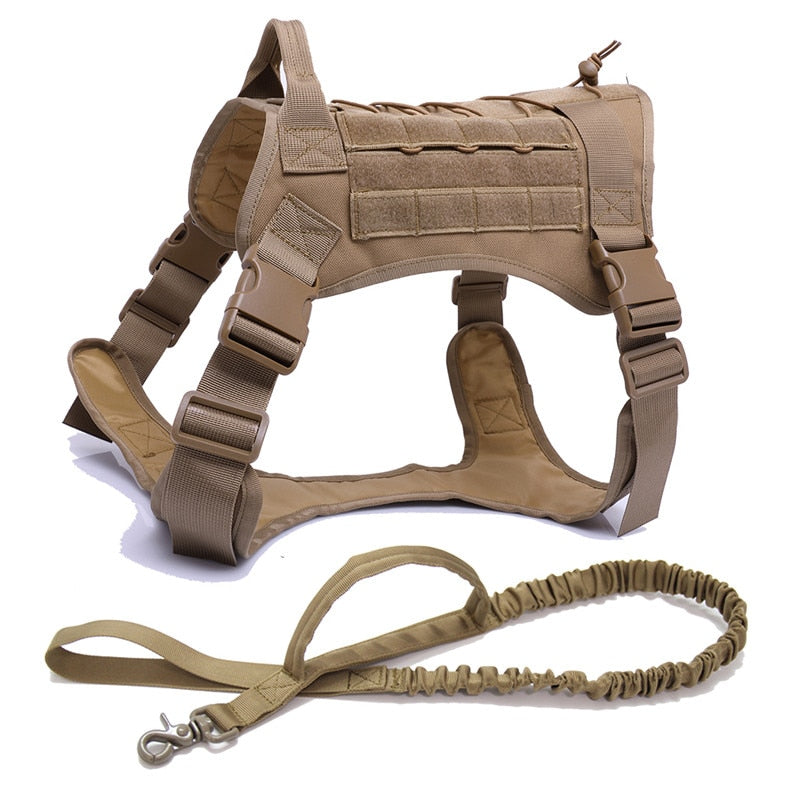 Tactical Dog Harness and Leash Set Military Vest - peterkaczconnect