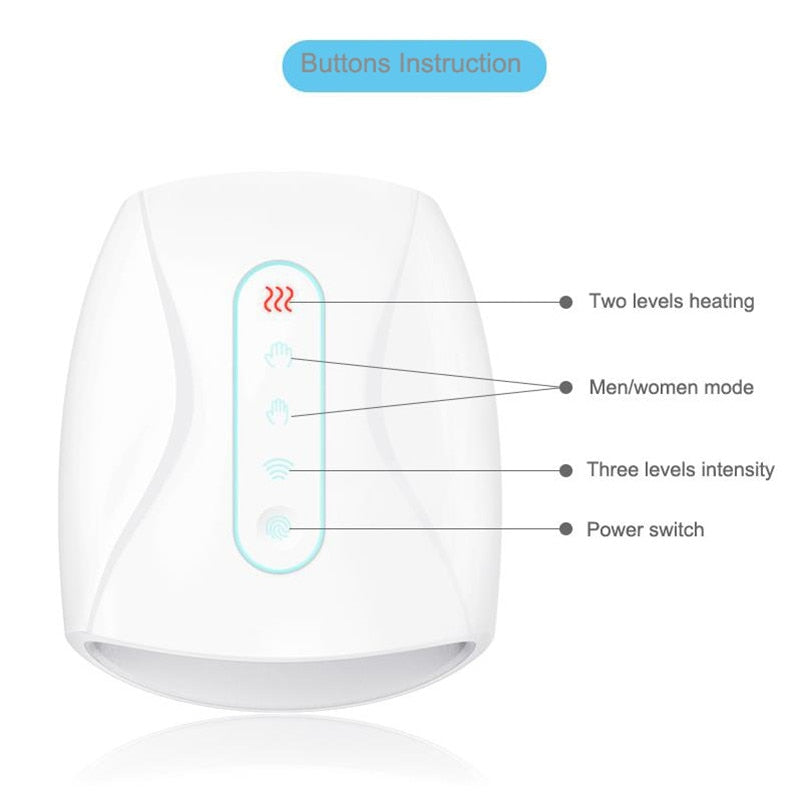 Electric Hand Massager with Air Pressure and Heat Compression - peterkaczconnect