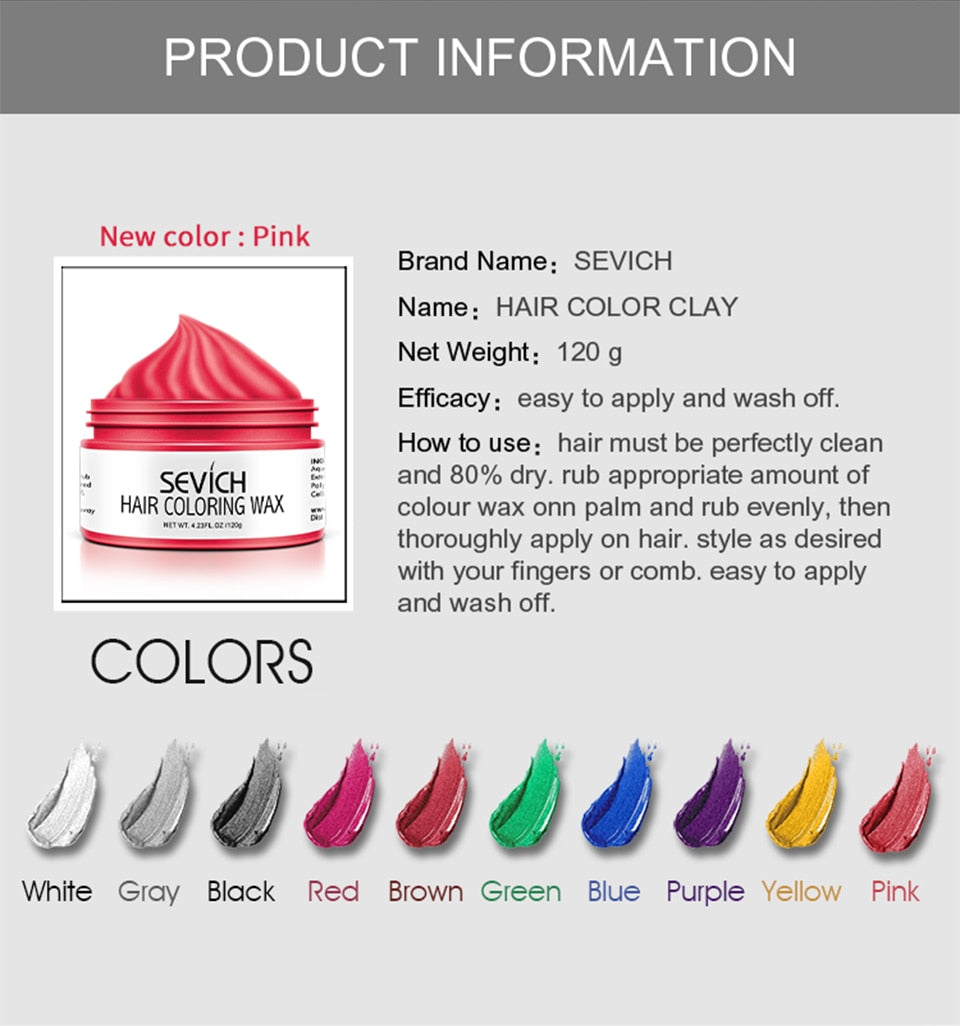 Temporary Hair Color Wax One-time Cream Hair Gel - peterkaczconnect