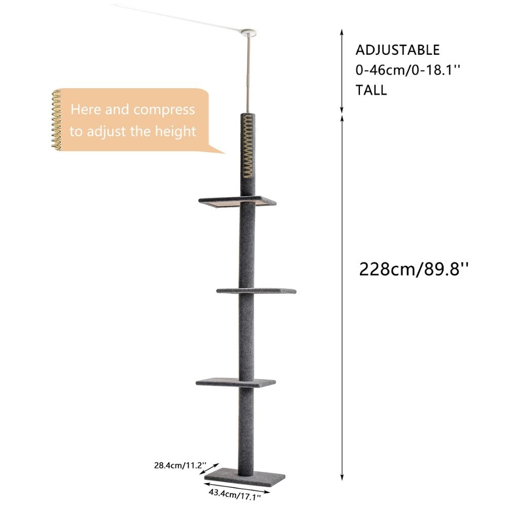 Floor to Ceiling Adjustable Cat Scratcher Protecting Furniture - peterkaczconnect