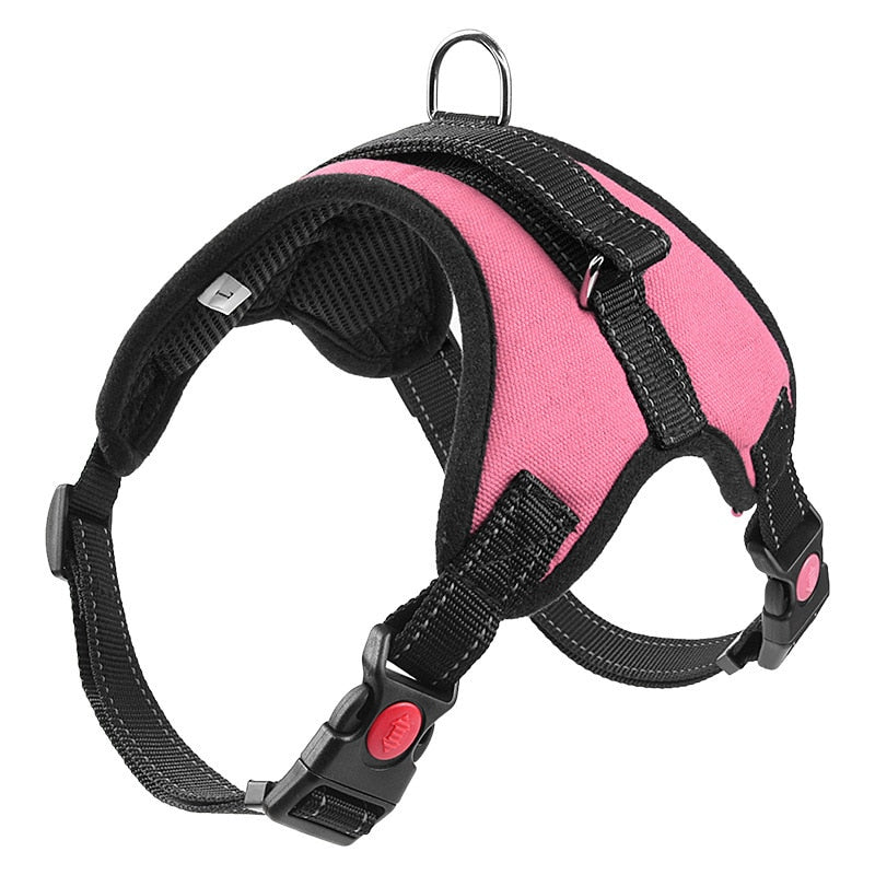 Large Dog Harness Reflective Small Glowing Collar - peterkaczconnect