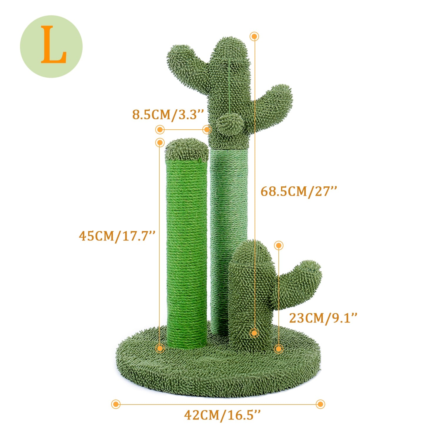 Cute Cactus Cat Tree Toy  Ball Scratching Post - peterkaczconnect