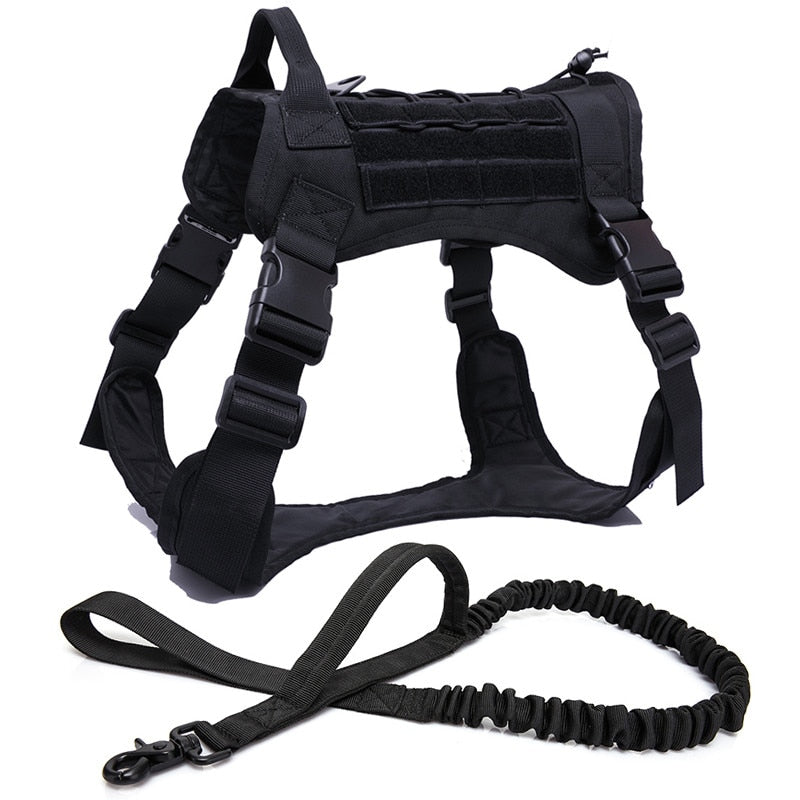 Tactical Dog Harness and Leash Set Military Vest - peterkaczconnect