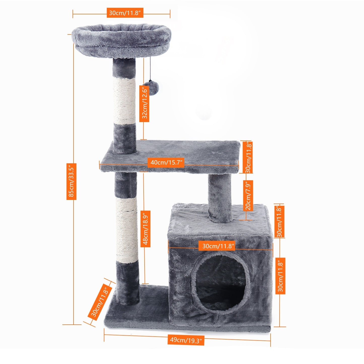 Large Cat Tower with Scratching Posts Multilayer Condo - peterkaczconnect