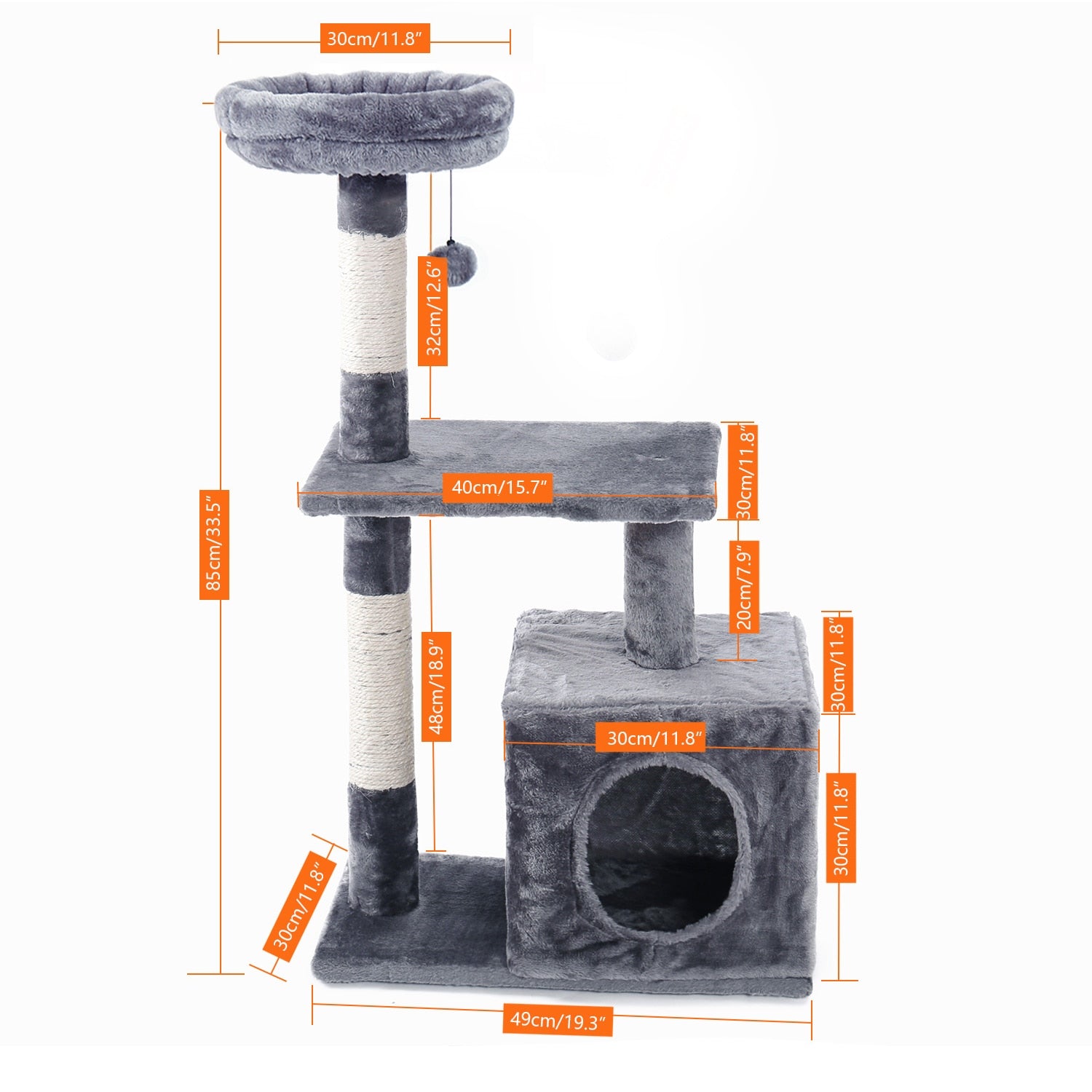 Tall Cat Tower with Large Cat Condo Cozy - peterkaczconnect