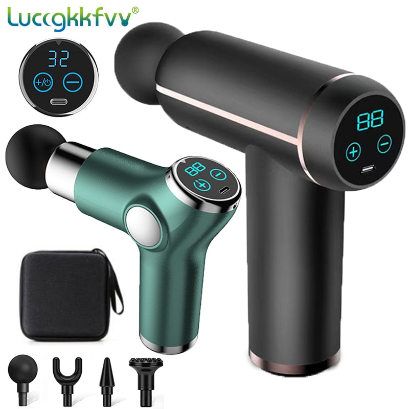 LCD Display Massage Gun Portable Percussion Pistol Massager - peterkaczconnect