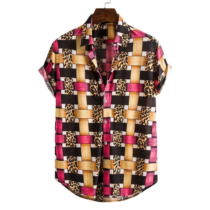 Short Sleeve Male Shirts Hawaiian Fashionable Elegant Classic - peterkaczconnect