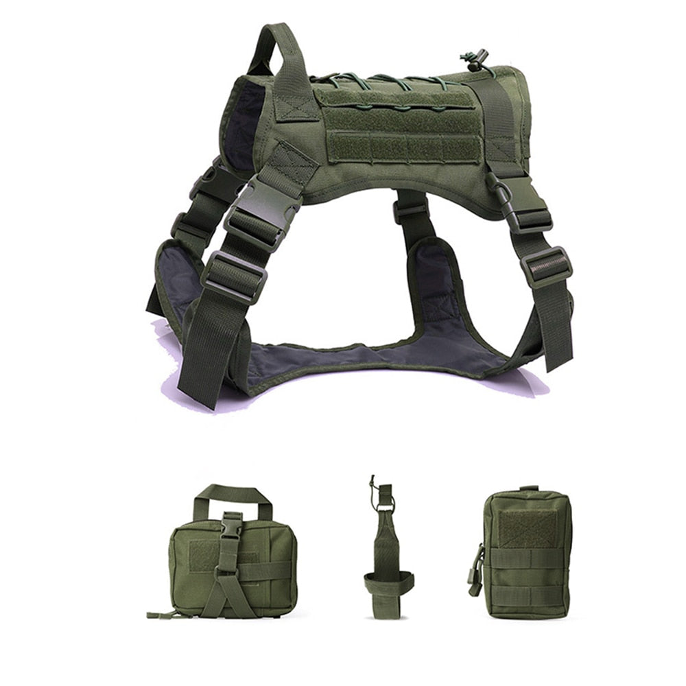 Tactical Dog Harness and Leash Set Military Vest - peterkaczconnect