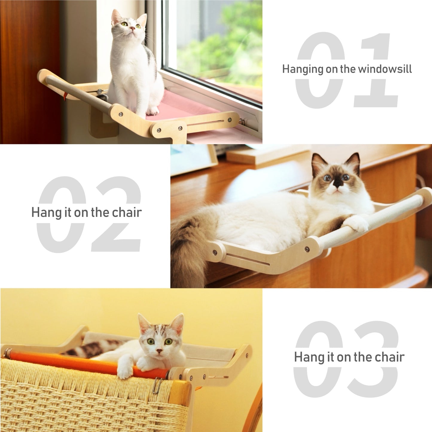 Mewoofun Sturdy Cat Window Perch Wooden - peterkaczconnect