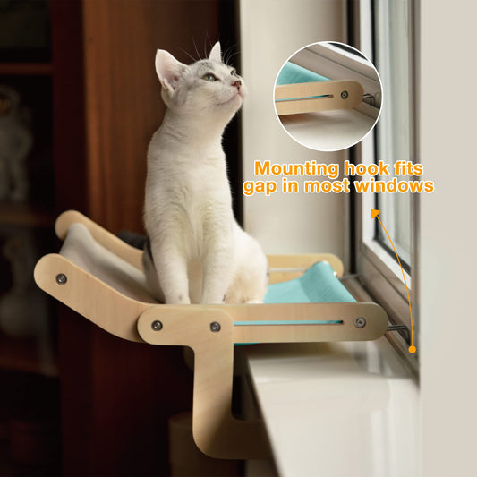 Mewoofun Sturdy Cat Window Perch Wooden - peterkaczconnect