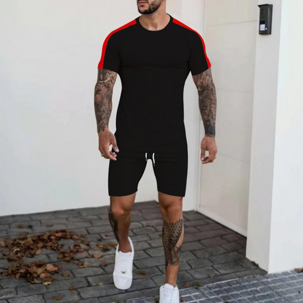 Men Tracksuit 2Pcs/Set Trendy O-Neck Quick Drying  Summer - peterkaczconnect