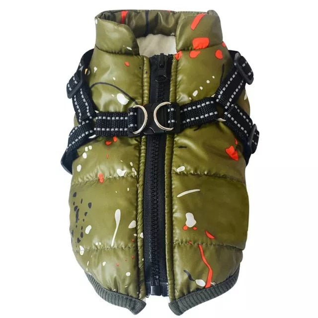 Waterproof Pet Warm Padded Vest Zipper Jacket - peterkaczconnect